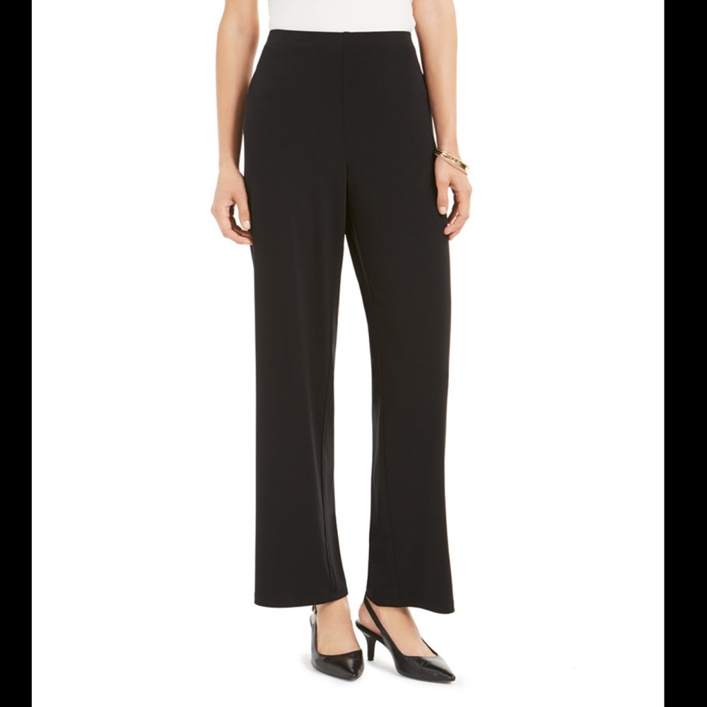 EUC Alfani black wide leg knit pants LP